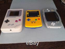 Lote Nintendo Game Boy Clasica + Avance + Couleur Ed. Pokemon Pantallas Nuevas