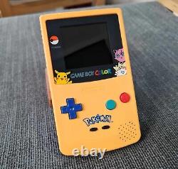 Meilleur POKéMON Pikachu personnalisé Nintendo Gameboy Color IPS rétroéclairage + BOOST audio