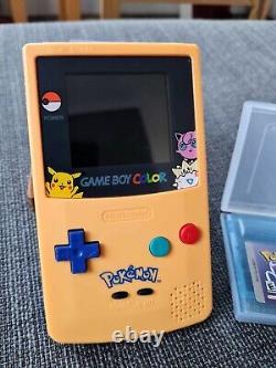 Meilleur POKéMON Pikachu personnalisé Nintendo Gameboy Color IPS rétroéclairage + BOOST audio