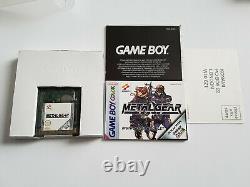 Metal Gear Solid Nintendo Gameboy Couleur Gbc Jeu Eur Cib Boxed/manuel