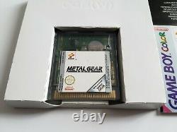 Metal Gear Solid Nintendo Gameboy Couleur Gbc Jeu Eur Cib Boxed/manuel