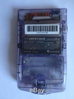 Modded Ags 101 Nintendo Game Boy Color Système De Poche Violet Pourpre Atomique Backlit