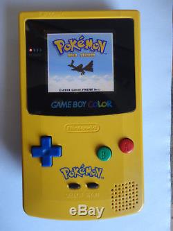 Modded Ags101 Nintendo Game Boy Couleur Pokémon Edition Système De Poche Jaune