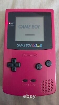 NINTENDO GAME BOY COULEUR ROSE FRAMBOISE Testé Fonctionne