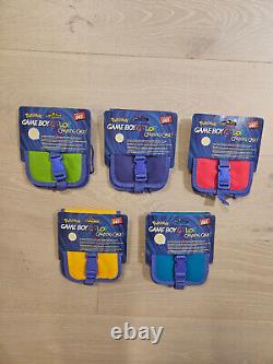 NOUVEAU Lot Rétro Vintage de 5 étuis de sac Pokemon Nintendo Gameboy Game Boy Color GBC