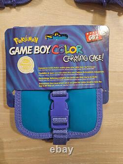 NOUVEAU Lot Rétro Vintage de 5 étuis de sac Pokemon Nintendo Gameboy Game Boy Color GBC