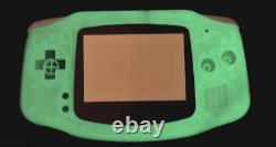New Nintendo Game Boy Advance Gba Glow In Dark Green System Custom Button Lens