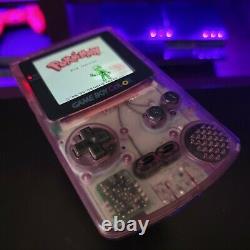 Nintendo Atomique Pourpre Gameboy Couleur Ips Écran LCD Rétroéclairé Mod Gbc Oem Shell