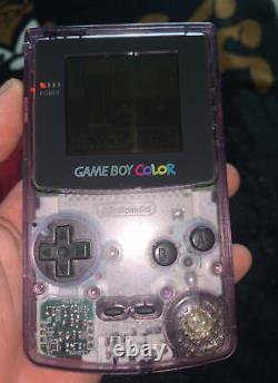 Nintendo CGB-001 GameBoy Color Violet avec un jeu, une housse et un sac rétro