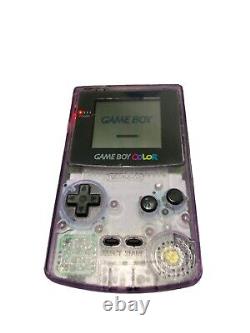 Nintendo Cgb-001 Jeu Garçon Couleur Portable Clair Atomique Pourpre Bundle / Travail