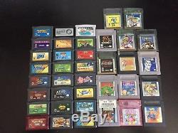 Nintendo Color Et Gameboy Advance Jeux Mélangé Lot De 38 Total Pokemon / Mario
