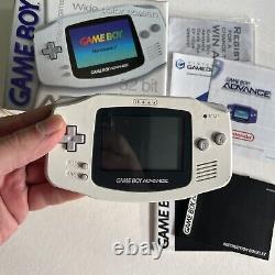 Nintendo Game Boy Advance Arctic White Handheld Complet Dans La Boîte Cib Gba