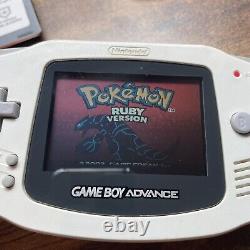 Nintendo Game Boy Advance Arctic White Handheld Complet Dans La Boîte Cib Gba