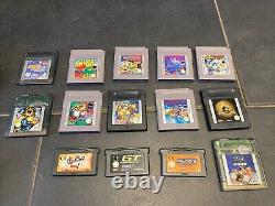 Nintendo Game Boy Advance Bundle Clear Full avec 14 jeux Tous testés et fonctionnent