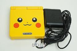 Nintendo Game Boy Advance Gba Sp Custom Pikachu Yellow System Ags 001 Mint Nouveau