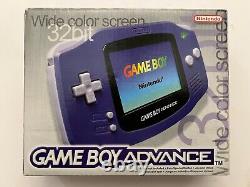 Nintendo Game Boy Advance Purple Handheld System (nouvelle Boîte Non Ouverte 32bit)