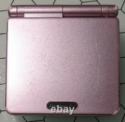 Nintendo Game Boy Advance Sp 101 Pearl Rose + Chargeur + 1 Jeu