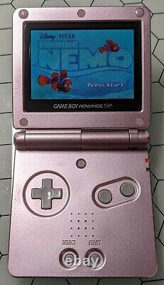 Nintendo Game Boy Advance Sp 101 Pearl Rose + Chargeur + 1 Jeu