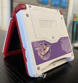 Nintendo Game Boy Advance Sp Ags-001 Avec Pokémon Pokeball Re-shell