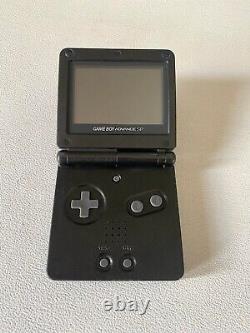 Nintendo Game Boy Advance Sp Onyx Black Ags-001 Avec Chargeur! Travail Soumis À L'essai