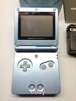 Nintendo Game Boy Advance Sp Pearl Blue Complet Dans La Boîte Avec La Région Du Chargeur Gratuit 2