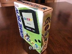 Nintendo Game Boy Color 1999 Kiwi Système Portatif Cgb-001 (complet / Rare Trouve)