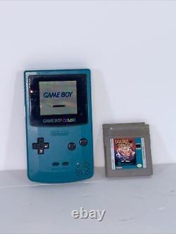 Nintendo Game Boy Color 32KB Modèle Teal CGB-001 + Jeu Double Dragon Fonctionnel