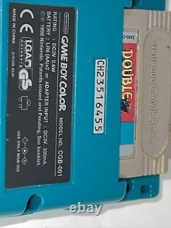 Nintendo Game Boy Color 32KB Modèle Teal CGB-001 + Jeu Double Dragon Fonctionnel