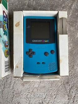 Nintendo Game Boy Color Boîte turquoise Boîte non complète gratuite U. K. P&P