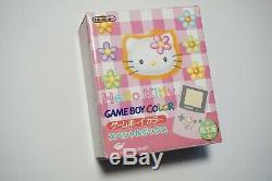 Nintendo Game Boy Color Bonjour Kitty Système Boxed Rose Console Limitée Us Vendeur