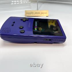 Nintendo Game Boy Color CGB-001 Grape Purple avec ensemble de pochette de transport Pokemon GBC