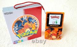 Nintendo Game Boy Color Charizard Pokemon Écran OLED IPS USB-C Rétro GBC