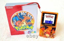 Nintendo Game Boy Color Charizard Pokemon Écran OLED IPS USB-C Rétro GBC