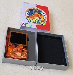 Nintendo Game Boy Color Charizard Pokemon Écran OLED IPS USB-C Rétro GBC