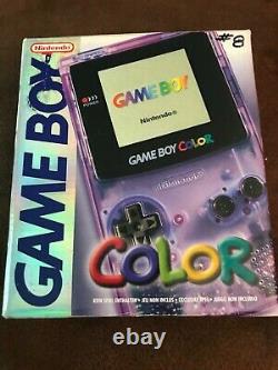 Nintendo Game Boy Color Clear Atomic Purple Complete In Box Cibvoir La Description