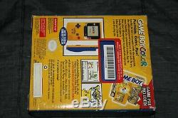 Nintendo Game Boy Color Console Jaune Pokemon Pikachu Limited Edition Open Box