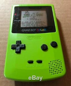 Nintendo Game Boy Color Console Portable Avec La Boîte + 4 Jeux (kiwi / Lime Green) Cib