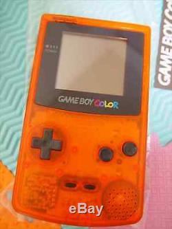 Nintendo Game Boy Color Console System Clear Orange & Black Daiei Hawks Limited