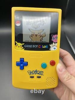 Nintendo Game Boy Color Édition Pikachu Pokemon RESTAURÉE CORPS NEUF Console Seulement