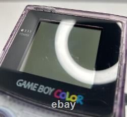 Nintendo Game Boy Color Handheld System Atomic Purple Testé Et Travailler Avec Le Jeu