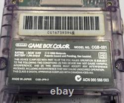 Nintendo Game Boy Color Handheld System Atomic Purple Testé Et Travailler Avec Le Jeu