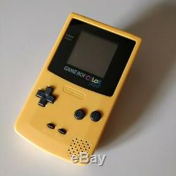 Nintendo Game Boy Color Jaune Rétro-éclairé Avec Bennvenn Freckleshack LCD