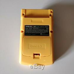 Nintendo Game Boy Color Jaune Rétro-éclairé Avec Bennvenn Freckleshack LCD