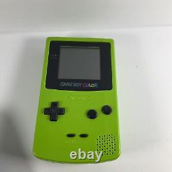 Nintendo Game Boy Color Kiwi Green Handheld System Avec 4 Jeux Gratuits