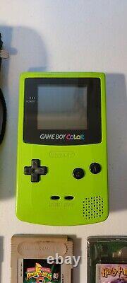 Nintendo Game Boy Color Launch Edition Kiwi Handheld System Bundle