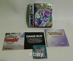 Nintendo Game Boy Color Pokemon Crystal Version GB Authentique 100% Original