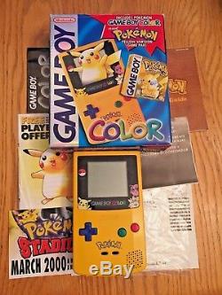 Nintendo Game Boy Color Pokémon Jaune Edition Complet Avec Boîte