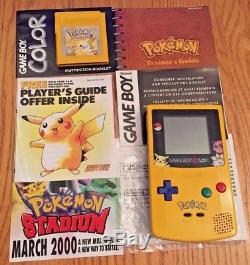Nintendo Game Boy Color Pokémon Jaune Edition Complet Avec Boîte
