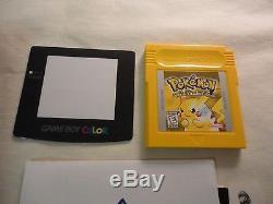 Nintendo Game Boy Color Pokemon Pikachu Edition Console Du Système Jaune Terminé