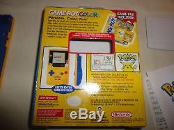 Nintendo Game Boy Color Pokemon Pikachu Edition Console Du Système Jaune Terminé
